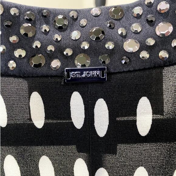 ✨HOST PICK✨ - St John Mini Bohemian Chic Black/White Tunic - Size Medium (EUC) - Picture 6 of 9